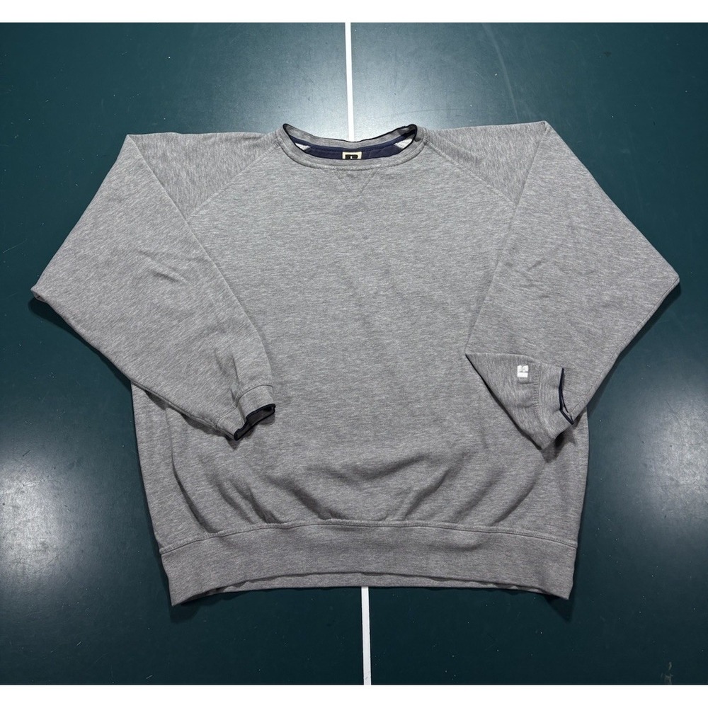 Vintage Russell Athletic Crewneck Sweatshirt Heather Gray Blank Men's 2XL 90s